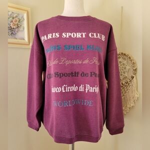 Paris Sport Club | 90s Burgundy Brand Crewneck Sweatshirt